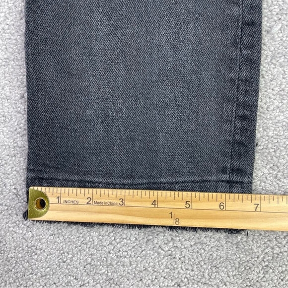 Madewell Jeans Women's 24 Black Cali-Demi Boot Low Rise Charcoal Wash Frayed Hem - Picture 12 of 13